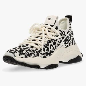 Steve Madden Women's leopard, Black and White Sneakers
